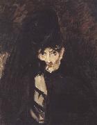 Edouard Manet Portrait de Berthe Morisot (mk40) china oil painting reproduction